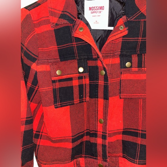 Red Plaid Cropped Jacket - Picture 2 of 5